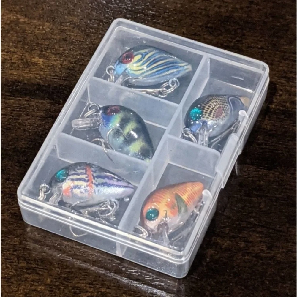 FIVE Small Fishing Lures - floating crankbait top water wobbler tackle fish - Picture 4 of 4